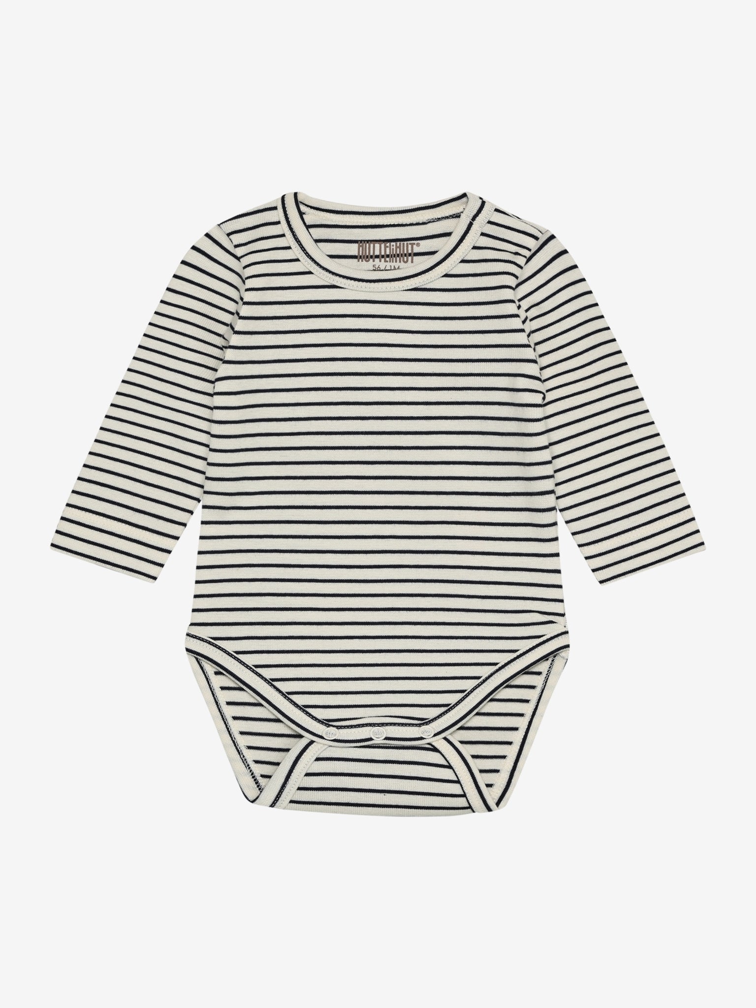Romper lange mouw - Biologisch katoen - Body LS YD Stripe - Navy Blazer - Huttelihut - voorkant