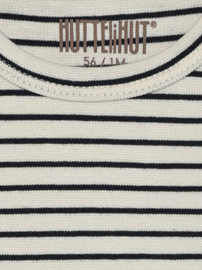 Long-sleeved romper - Organic cotton - Body LS YD Stripe - Navy Blazer - Huttelihut
