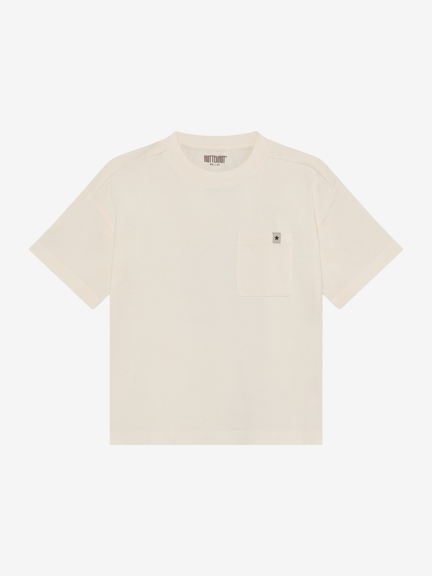 Grafisches T-Shirt - Bio-Baumwolle - Weiß/Antikweiß - Huttelihut