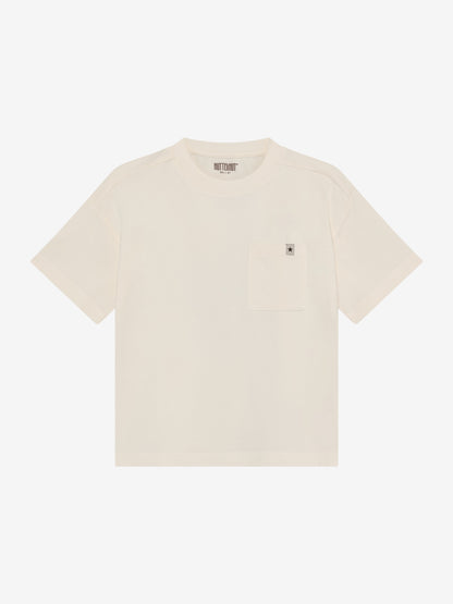 Grafisches T-Shirt - Bio-Baumwolle - Weiß/Antikweiß - Huttelihut