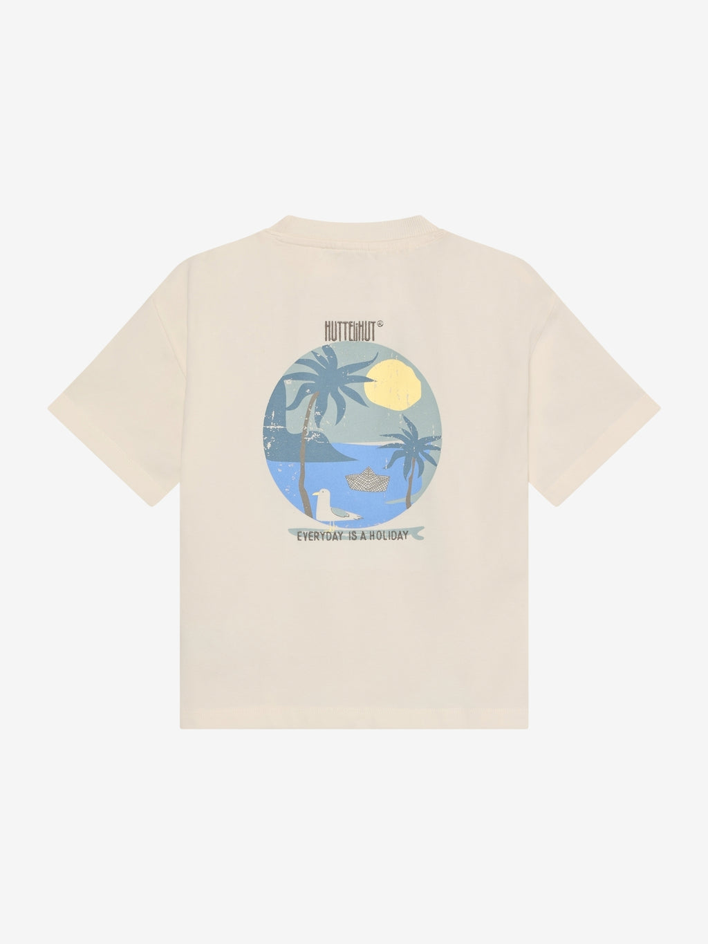 Grafisch T-shirt - Biologisch katoen - Wit/Antique White - Huttelihut - productfoto - afbeelding 4