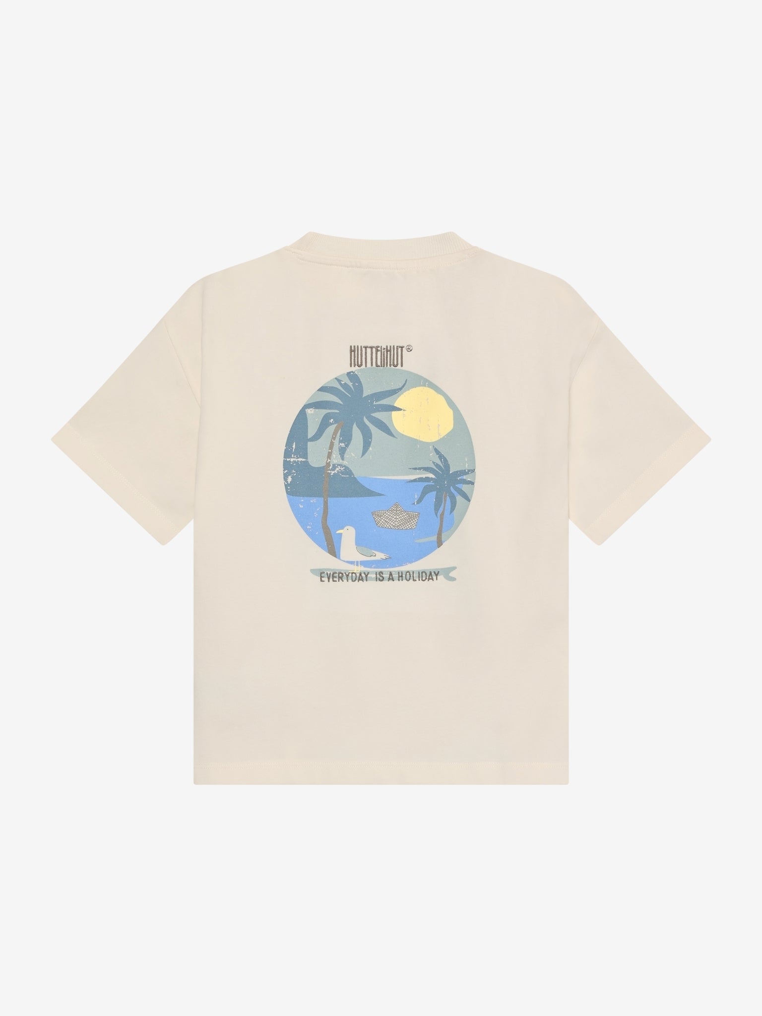 Grafisch T-shirt - Biologisch katoen - Wit/Antique White - Huttelihut - productfoto - afbeelding 4