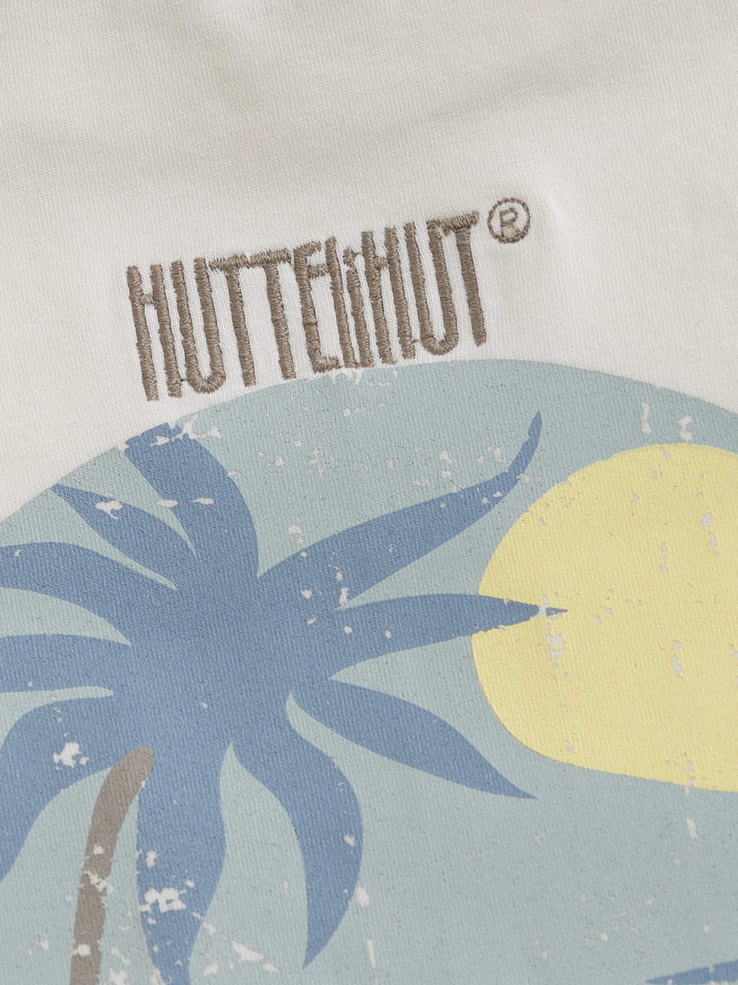 Grafisches T-Shirt - Bio-Baumwolle - Weiß/Antikweiß - Huttelihut