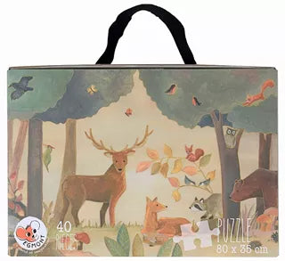 Vloerpuzzel 40 stukjes bos - 80x35 cm - 3+ jaar - Egmont Toys