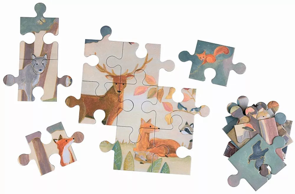 Vloerpuzzel 40 stukjes bos - 80x35 cm - Egmont Toys - productfoto