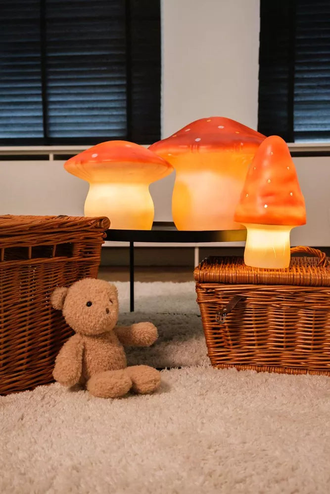 Nachtlamp Paddenstoel Groot – Rode Baksteen met dimmer – 29 x 30 cm – Egmont Toys