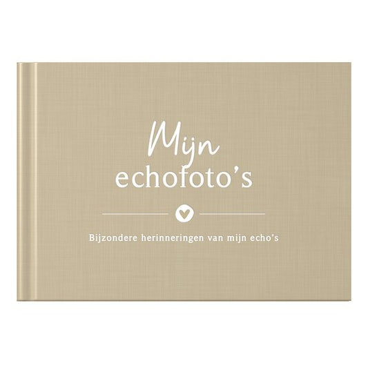 Baby invulboekje - Mijn echoboekje – Linnen Taupe - Fyllbooks