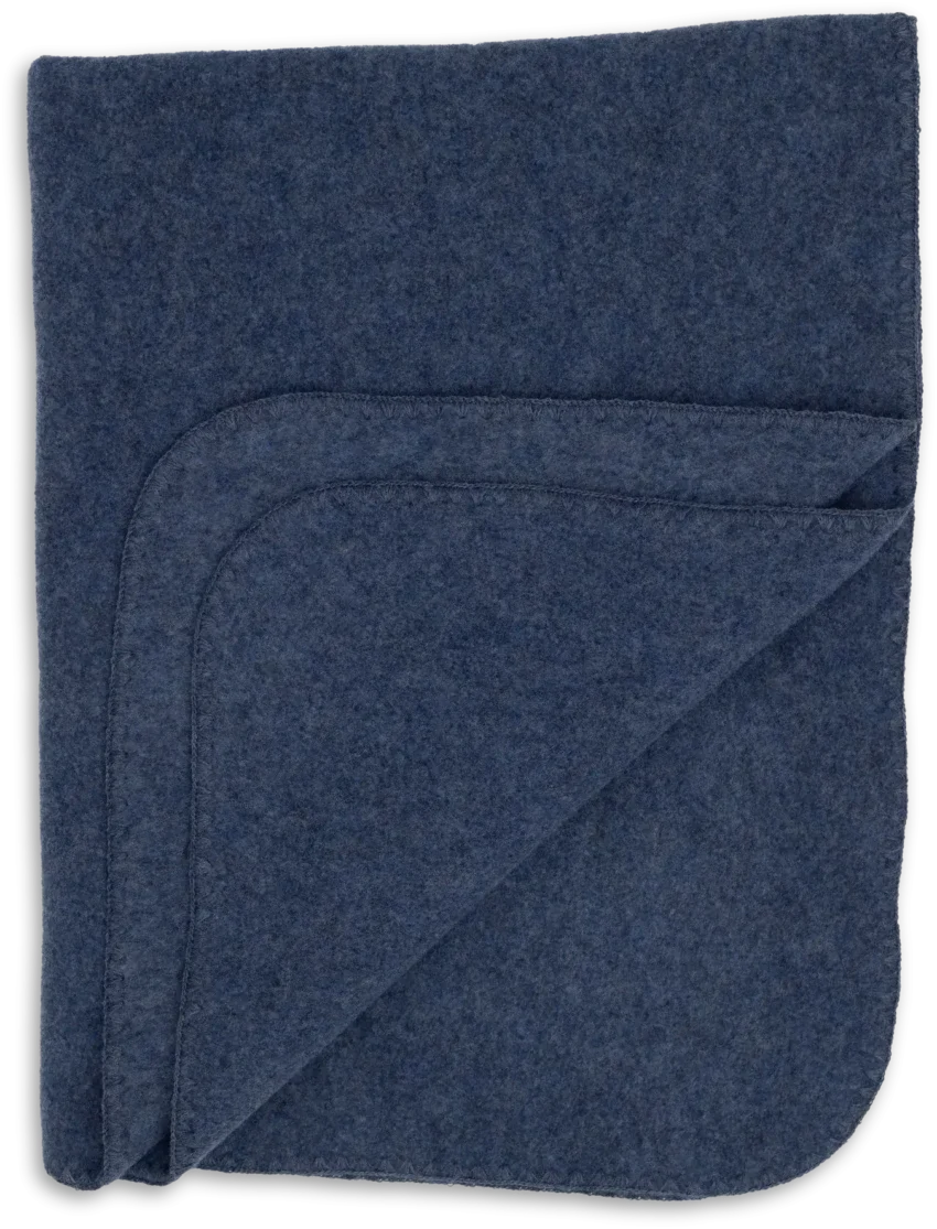 Baby Blanket Wool Fleece - Baby blanket with blanket stitch - Engel Natur