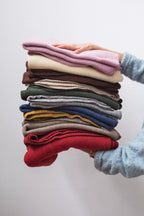 Baby Blanket Wool Fleece - Baby blanket with blanket stitch - Engel Natur