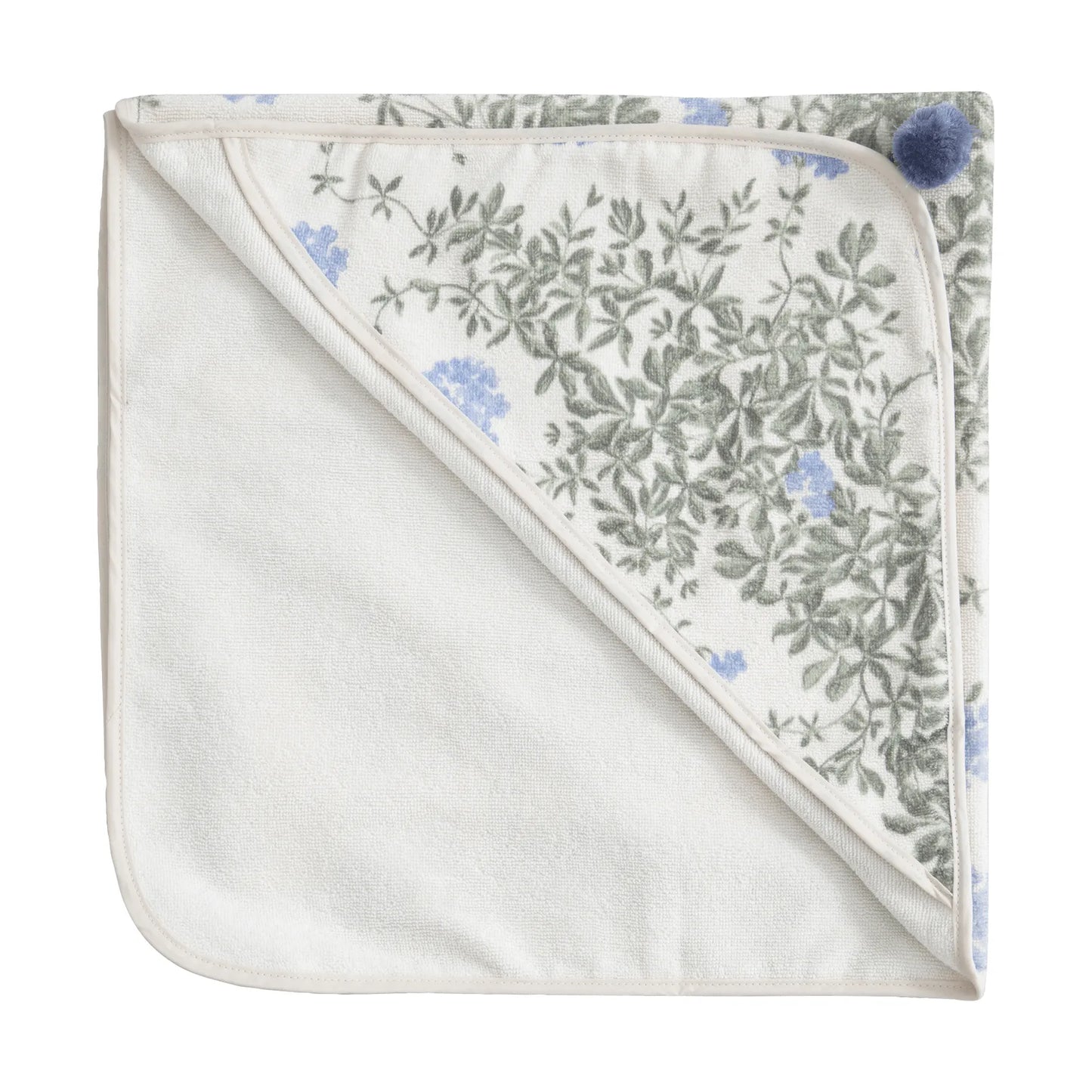 Badcape Plumbago met capuchon - Biologisch katoen - 80 x 80 cm - Garbo&Friends