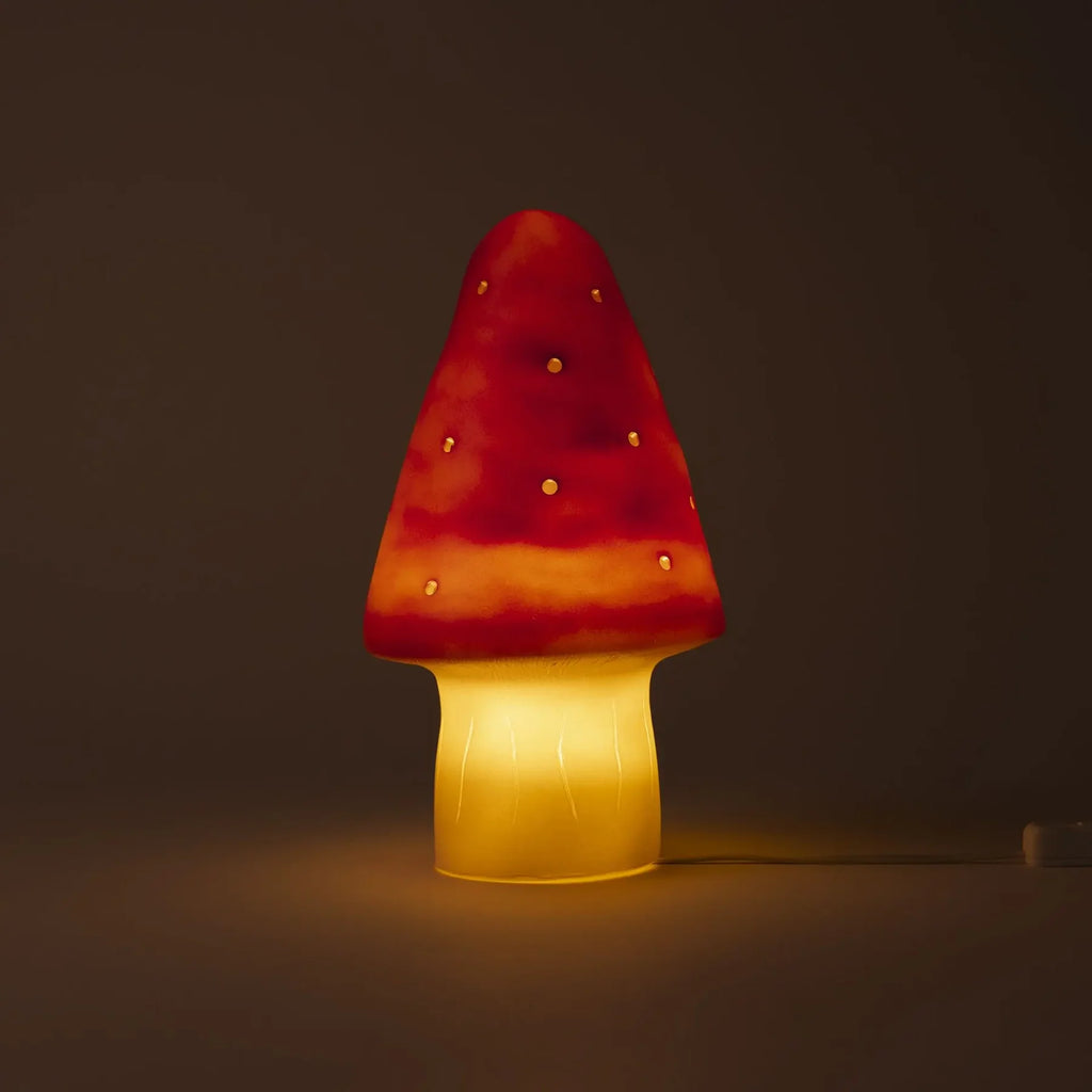 Nachtlamp Paddenstoel Klein – Baksteenrood met dimmer – 28 cm – Egmont Toys