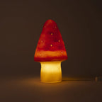 Nachtlamp Paddenstoel Klein – Baksteenrood met dimmer – 28 cm – Egmont Toys