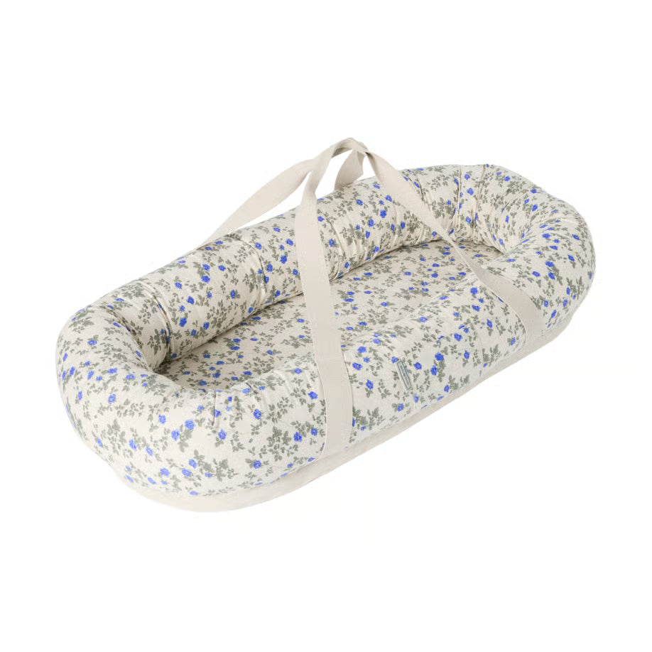 Babynest Dainty - Biologisch katoensatijn - Blauw - Garbo&Friends