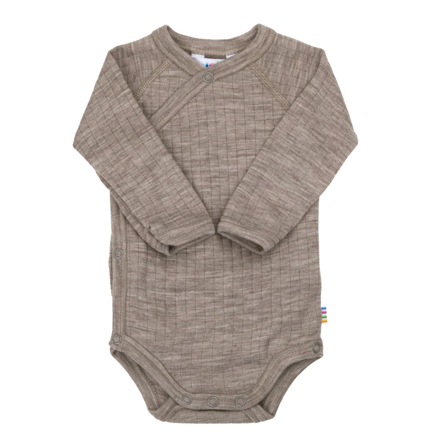 Overslag romper - Merino wol - Bruin/Sesam - Joha