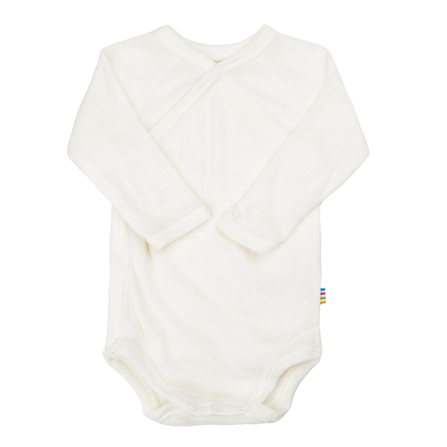 Wrapover romper - Merino wool - White/Natural - Joha