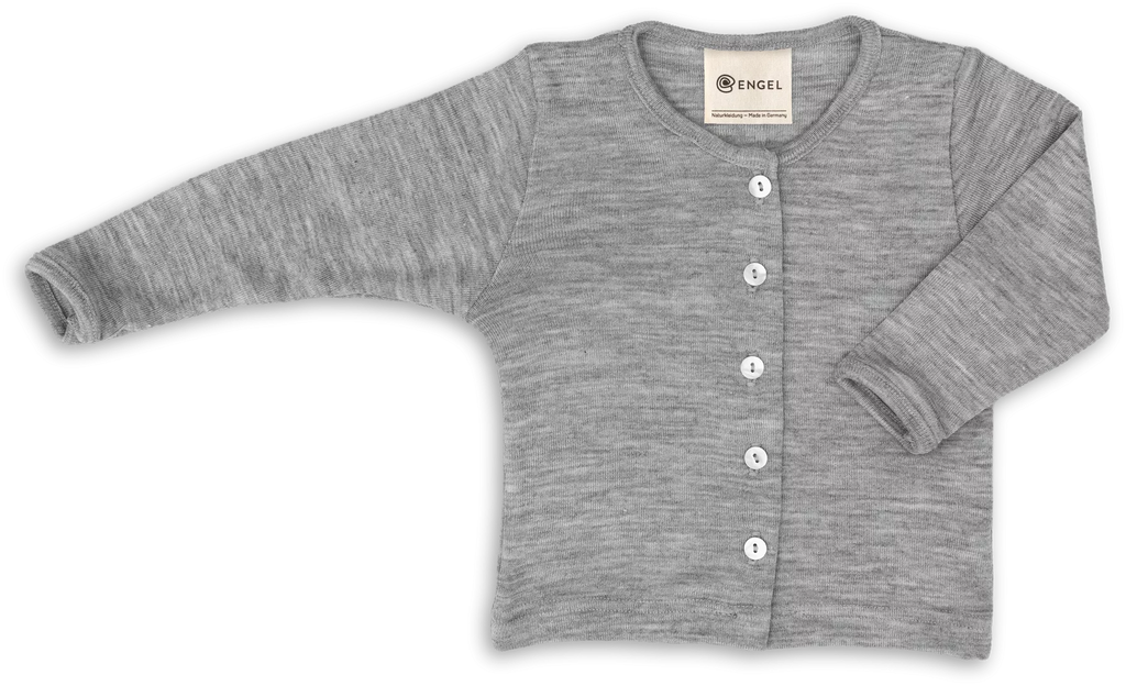Babyvestje - Wol/Zijde - Baby Cardigan - Engel Natur