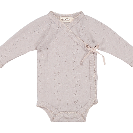 MarMar Copenhagen - Belita Wool Pointelle Romper - 100% merino wol - Soft dove