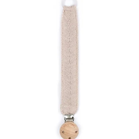 SmallStuff - Knitted dummychain fishbone - Gebreide speenkoord - 100% katoen
