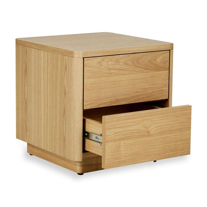 Nachtkast met 2 lades - Natural Ash - Quax