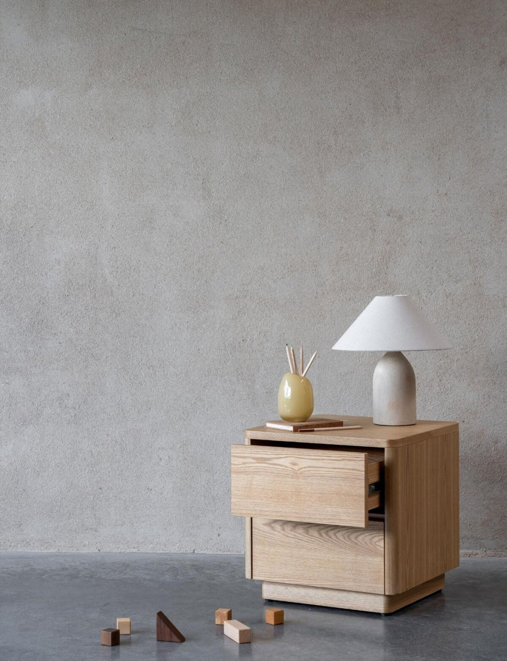 Nachtkast met 2 lades - Natural Ash - Quax - productfoto - afbeelding 2