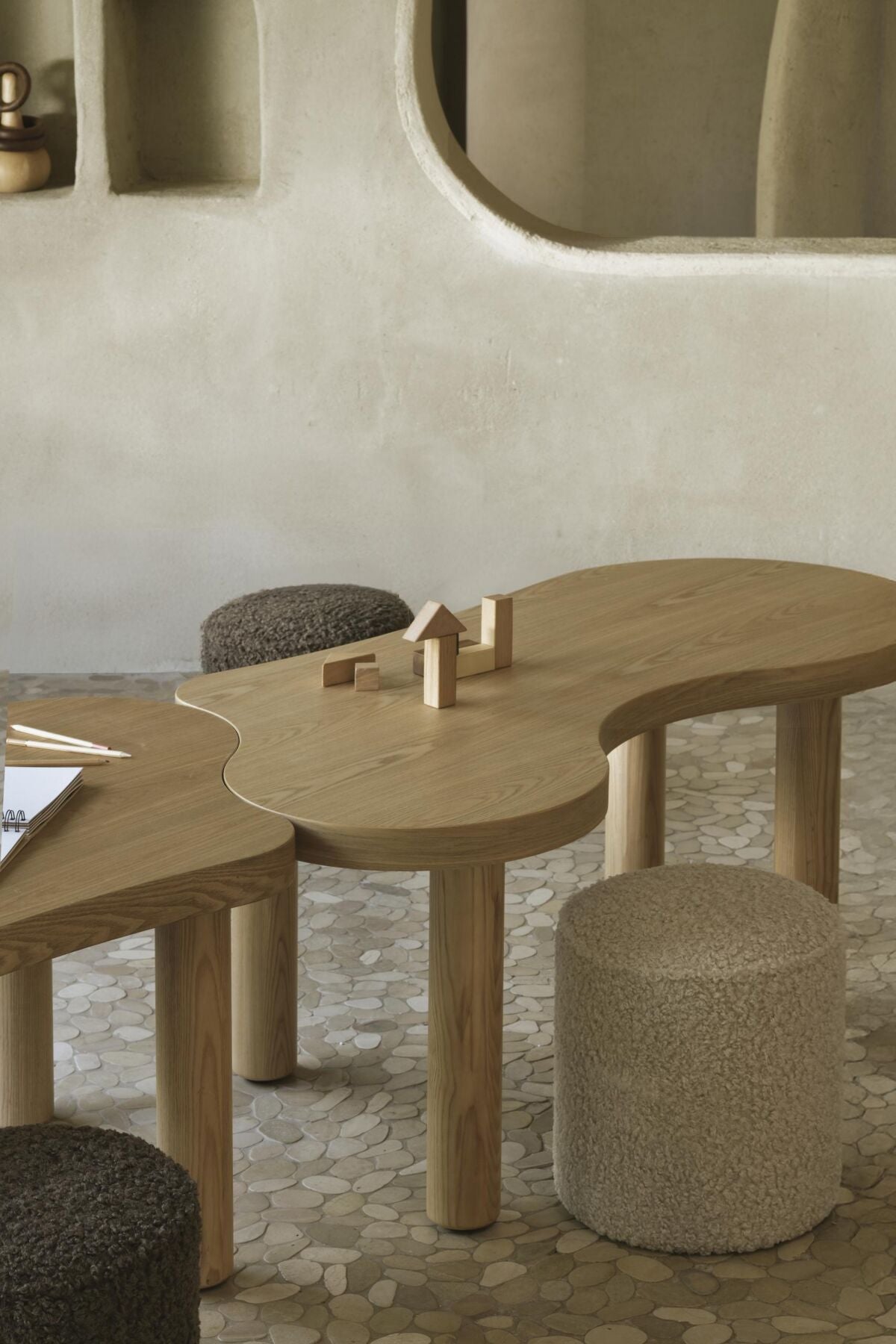 Modular Organic Kids Table - Organisch gevormde kindertafel/salontafel - Quax - productfoto - afbeelding 5