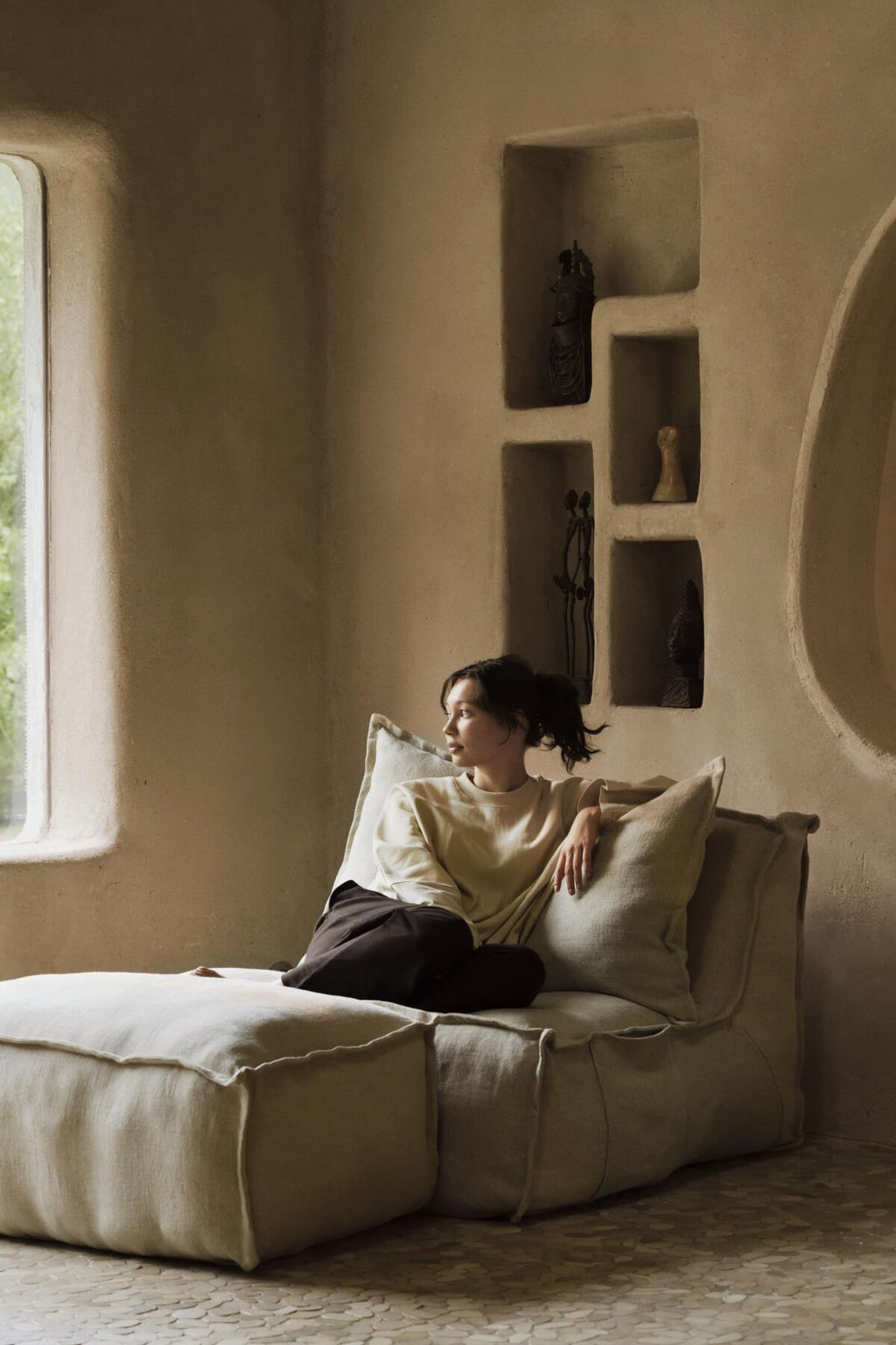 Linen Ottoman - Quax - productfoto - afbeelding 6