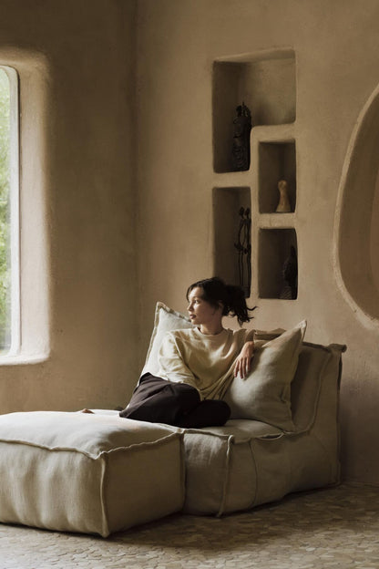 Linen Ottoman