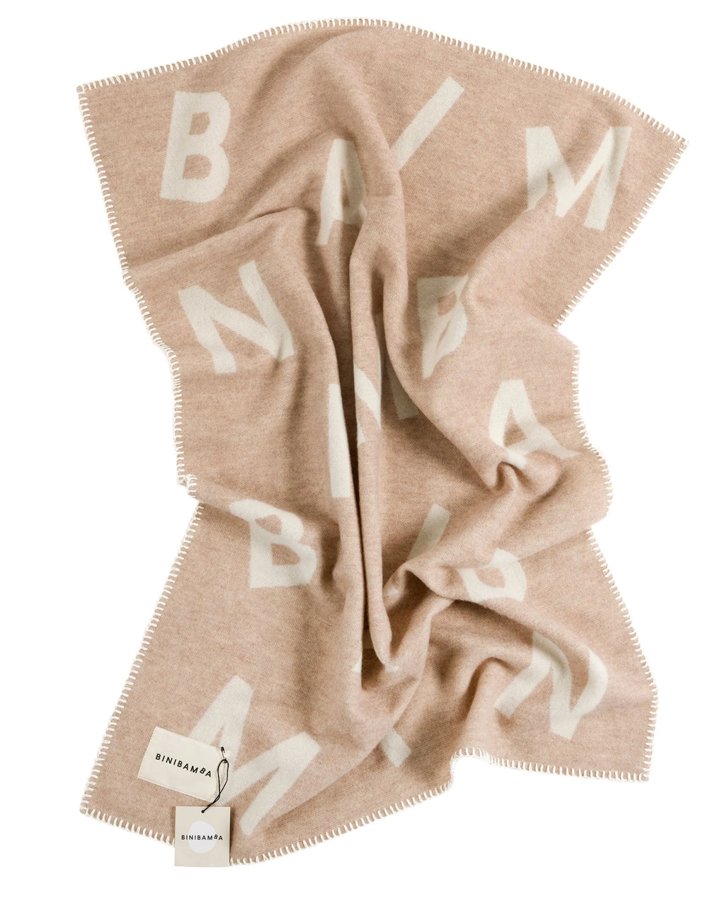 Alphabet Merino Biniblanket – Wiegdeken - 100% merinowol - 75×100 cm – BINIBAMBA