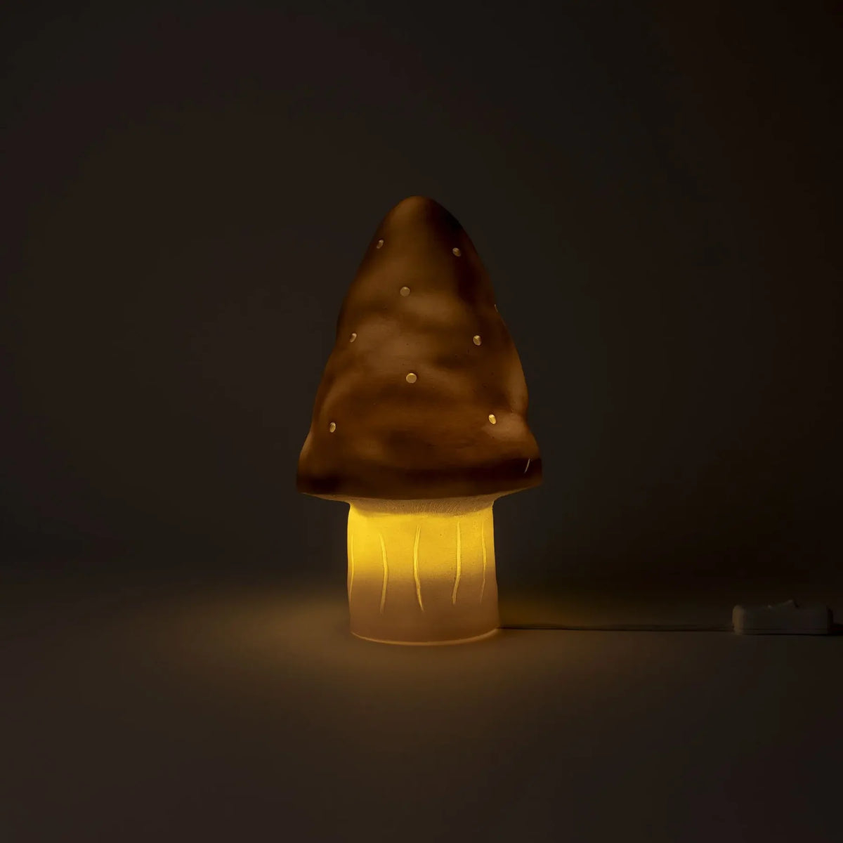 Nachtlamp Paddenstoel Klein – Chocolade met dimmer – 28 cm – Egmont Toys