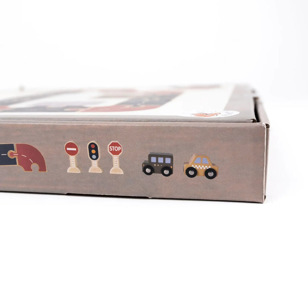 Auto's op de Weg – Houten autobaan met accessoires van FSC-hout – Egmont Toys