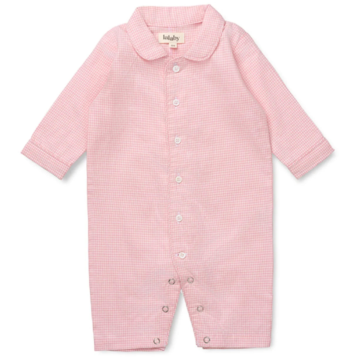 Classic PJ Suit - Biologisch katoen - Tiny Check Pink - Lalaby