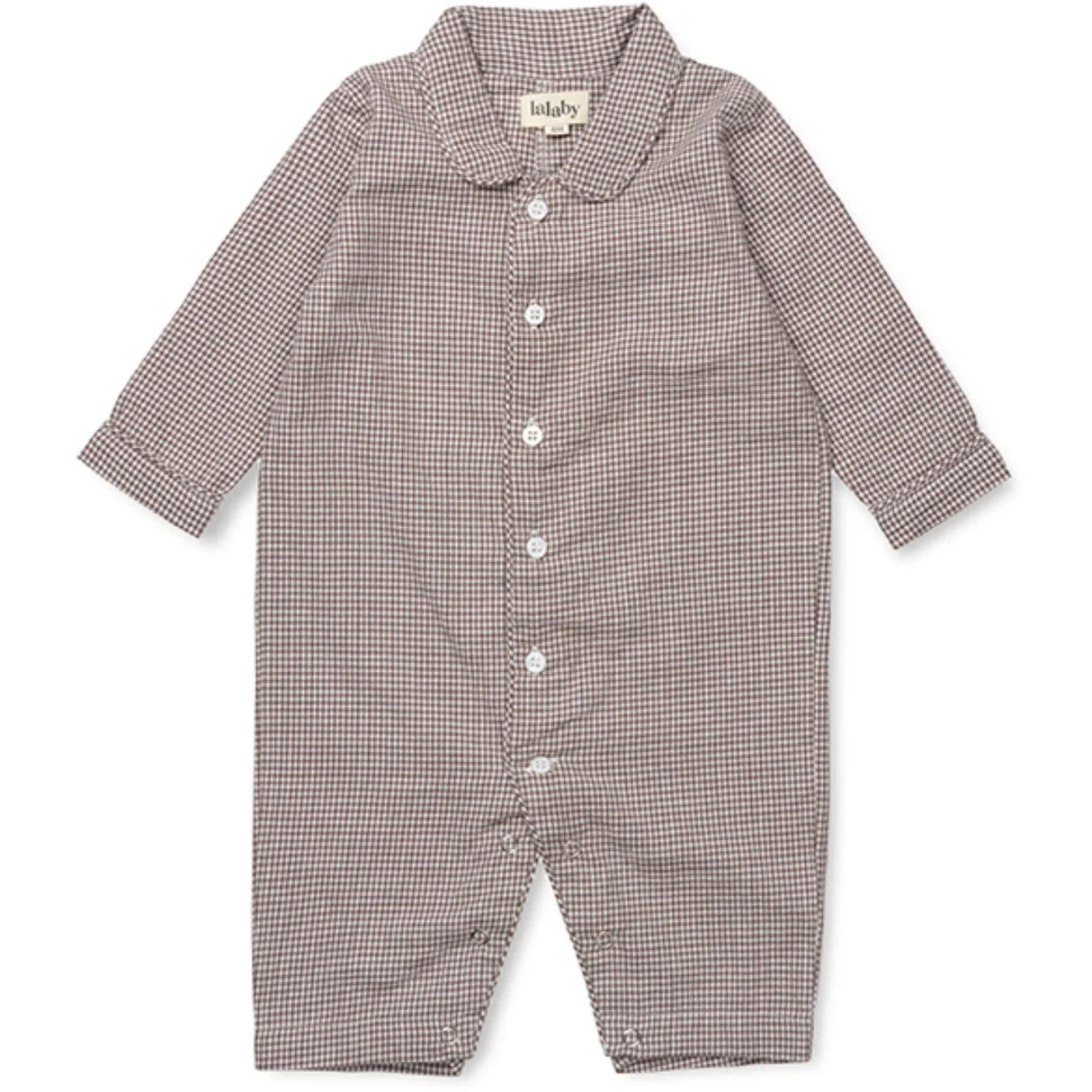 Classic PJ Suit - Biologisch katoen - Tiny Check Brown - Lalaby