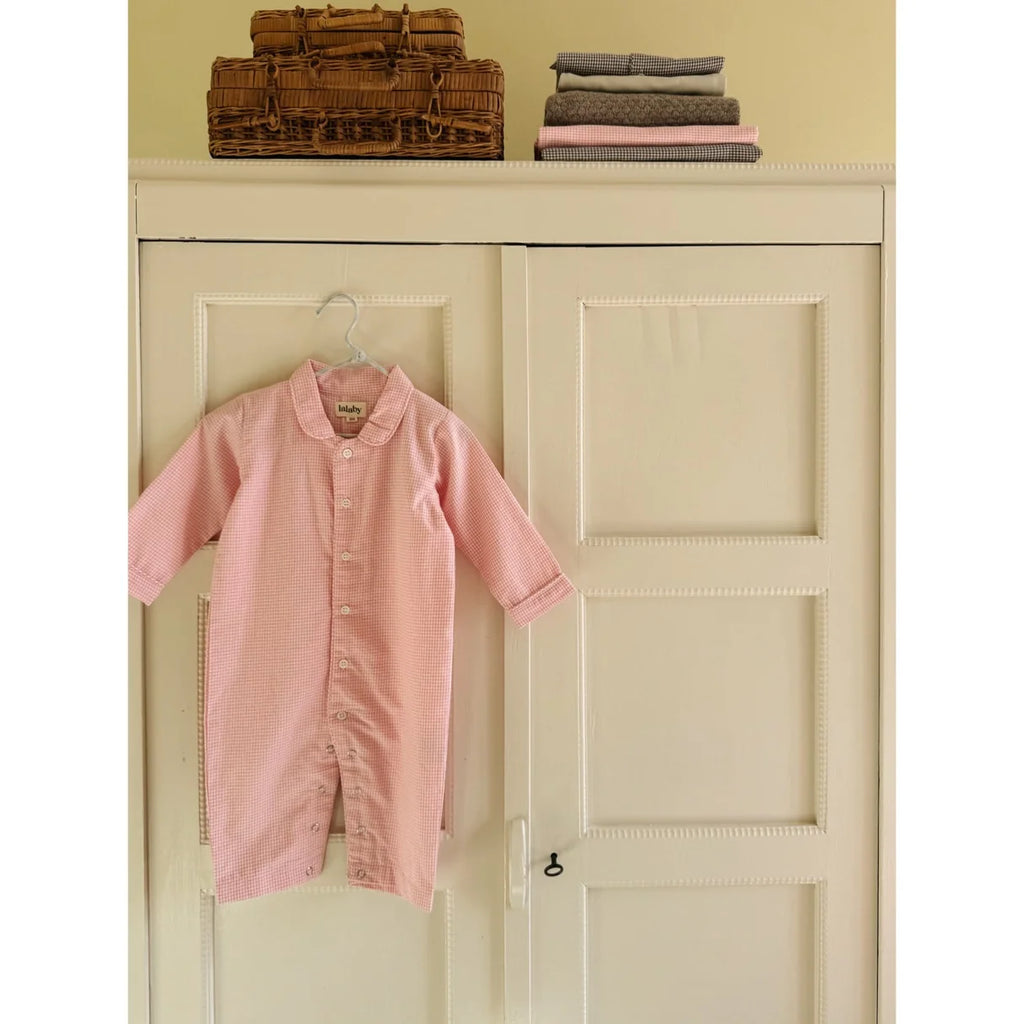Classic PJ Suit - Biologisch katoen - Tiny Check Pink - Lalaby