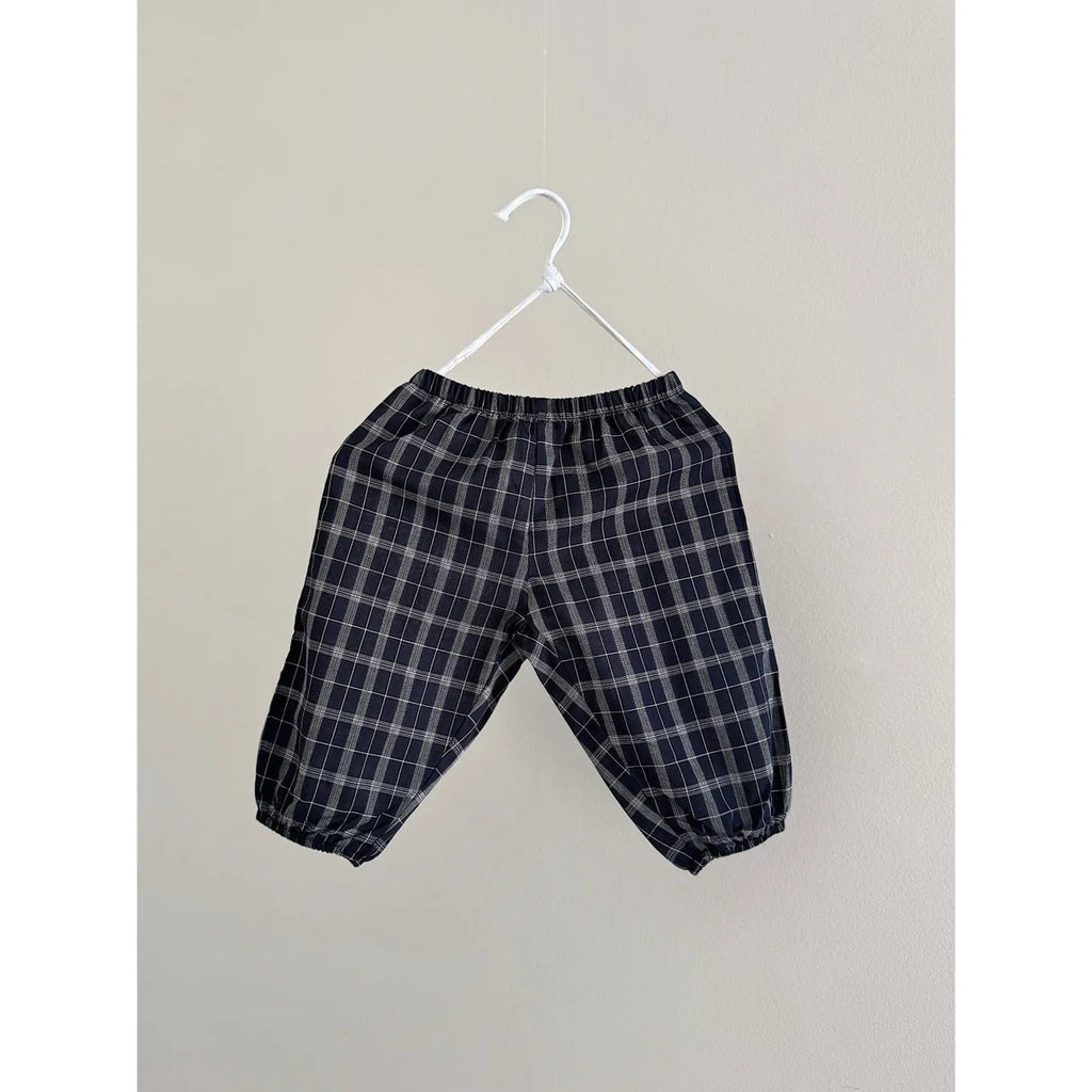 Babybroek Pixi Pants - Biologisch katoen - Blue Check - Lalaby