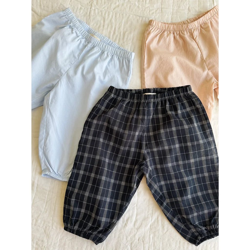 Babybroek Pixi Pants - Biologisch katoen - Blue Check - Lalaby