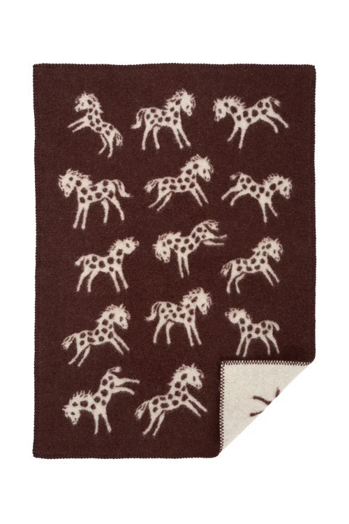 Wiegdeken Pony - 100% eco-wol - 65 x 90 cm - Klippan Yllefabrik