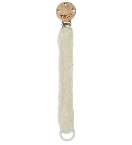 Speenkoord bouclé - Merino wol - Off white - SmallStuff - vooraanzicht