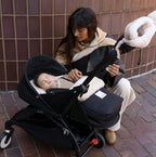 Milk Minipuff – Merino schapenvacht voetenzak voor reiswieg & Stokke YOYO – BINIBAMBA