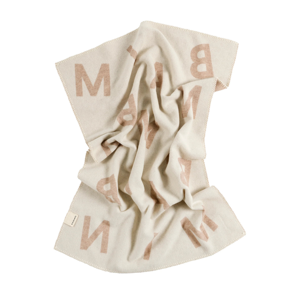 Alphabet Merino Biniblanket – Wiegdeken - 100% merinowol - 75×100 cm – BINIBAMBA
