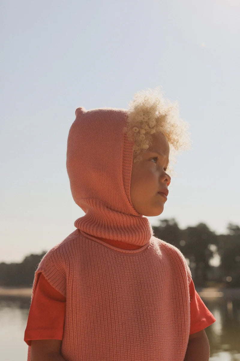 Balaclava - 100% extra fine Italiaanse merino wol - HVID - sfeerbeeld