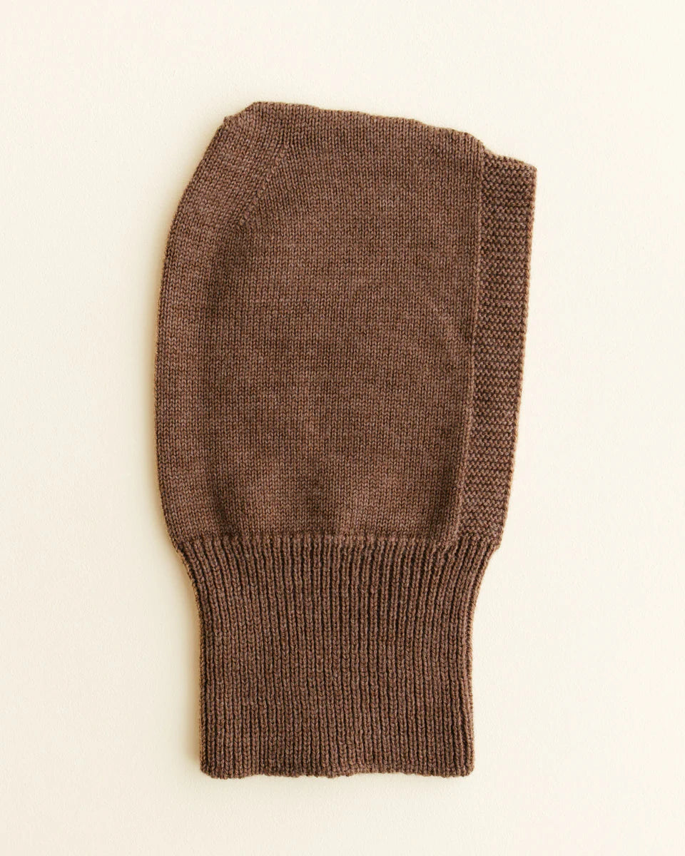 Balaclava - 100% extra fine Italiaanse merino wol - HVID - mocha