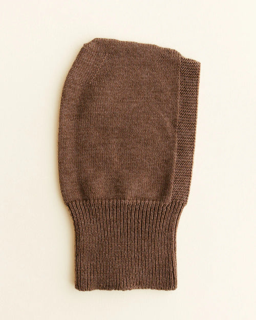 Balaclava - 100% extra fine Italiaanse merino wol - HVID - mocha