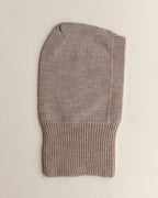 Balaclava - 100% extra fine Italiaanse merino wol - HVID - pebble