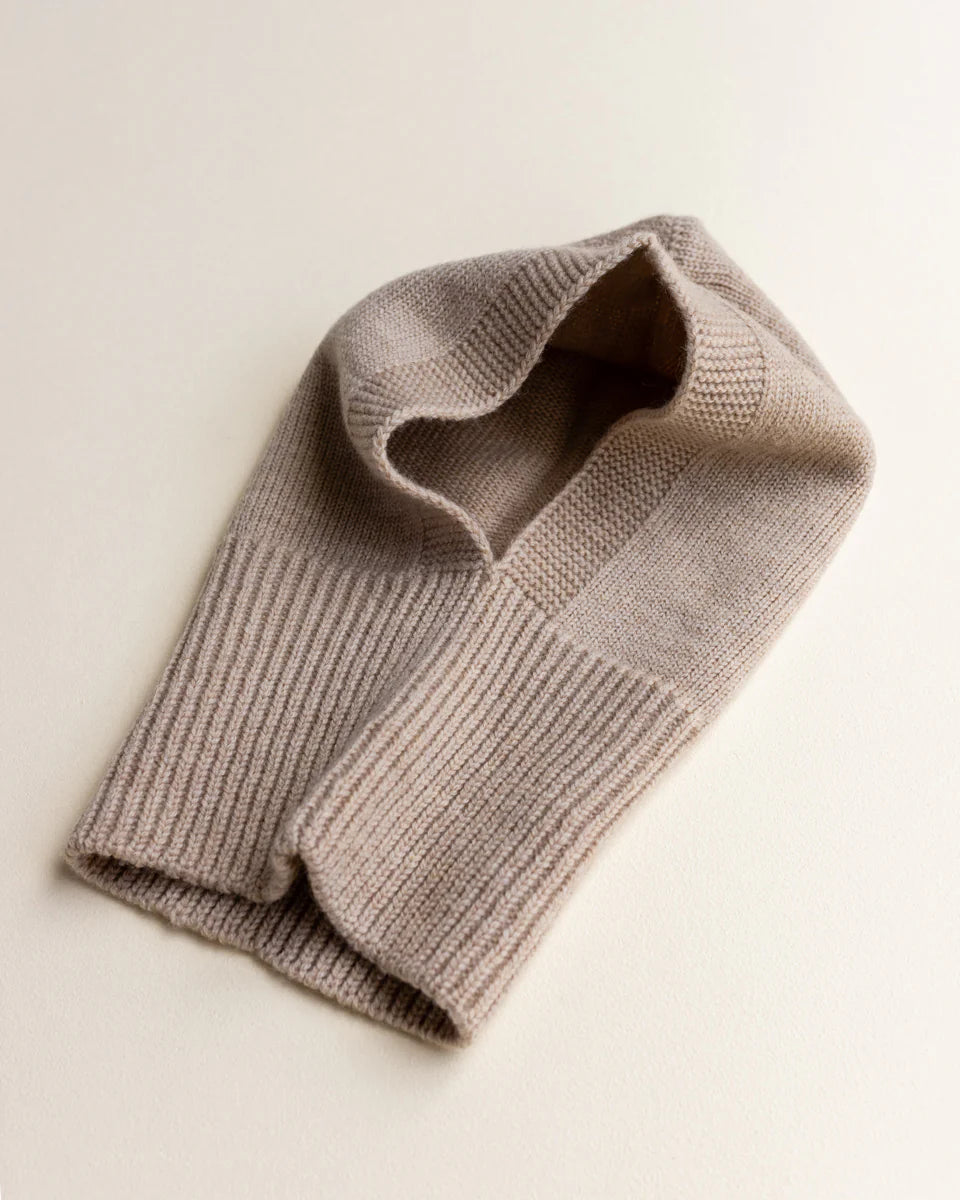 Balaclava - 100% extra fine Italiaanse merino wol - HVID - productfoto