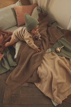 Beanie Fonzie Kids - 100% extra fine Italiaanse merino wol - HVID