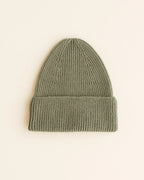 Beanie Fonzie Kids - 100% extra fine Italiaanse merino wol - HVID - artischoke