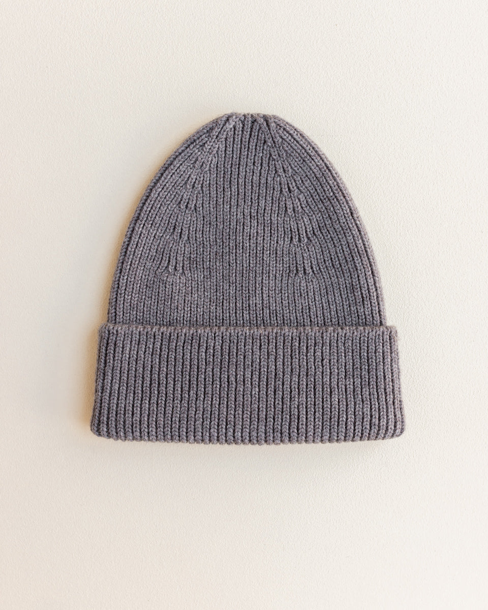Beanie Fonzie Kids - 100% extra fine Italiaanse merino wol - HVID - otter