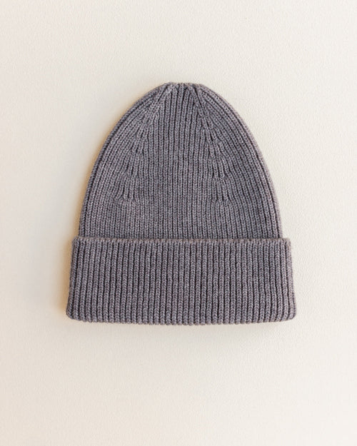 Beanie Fonzie Kids - 100% extra fine Italiaanse merino wol - HVID - otter