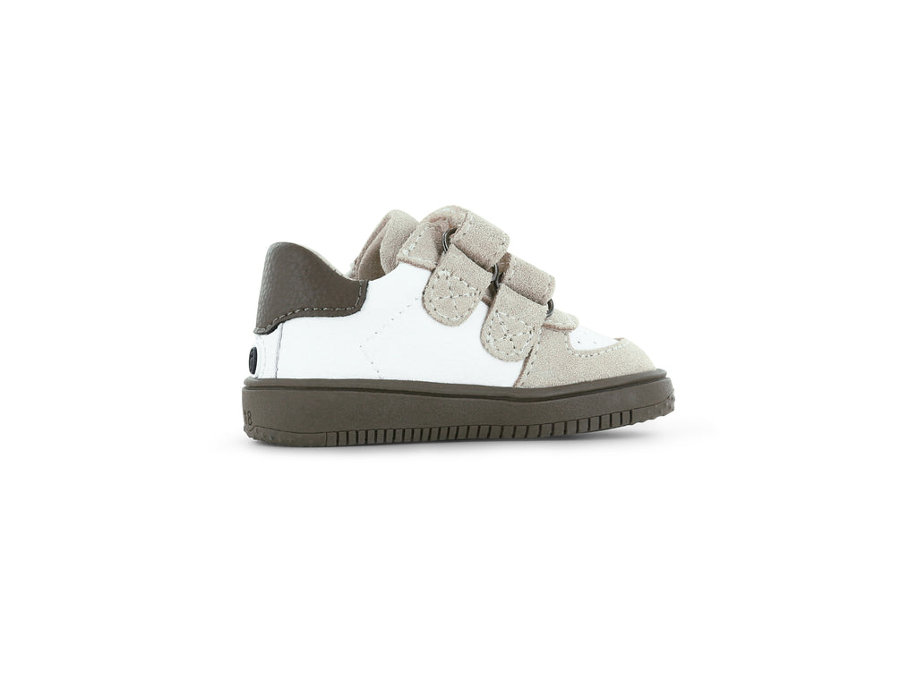 Suède babysneaker ExtremeFlex® - Beige/Red/Black - Shoesme - productfoto - afbeelding 2