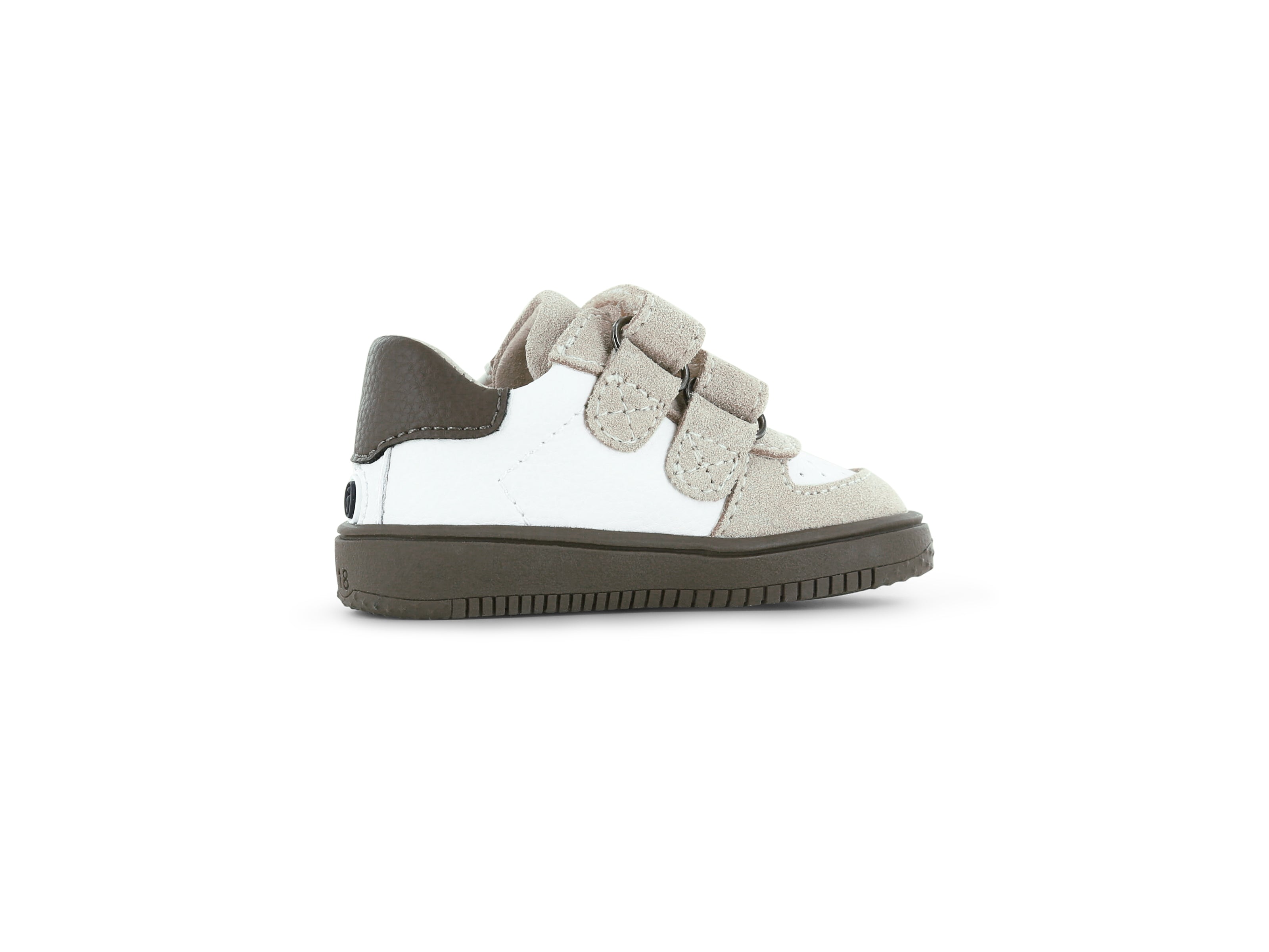 Suède babysneaker ExtremeFlex® - Beige/Red/Black - Shoesme - productfoto - afbeelding 2